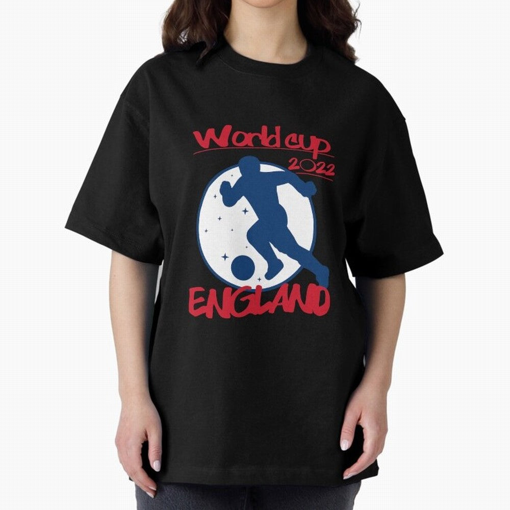 England World Cup 2022 Oversized T-Shirt Bring FIFA World Cup 2026 USA Canada Mexico Inspired by Haaland, England Energy, Match Day Excitement, Supporter Culture, Golden Goals and Global Football Passion; Made for Die Hard Supporters, Soccer