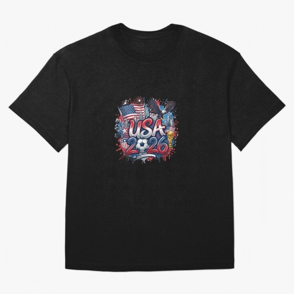 Usa World Cup 2026 Football Legacy Oversized T-Shirt Celebrate National Team Dreams in the FIFA World Cup 2026 USA Canada Mexico Journey through Mbappe and Neymar Highlights, Germany Pride, Sports Nostalgia, International Competition, Famous