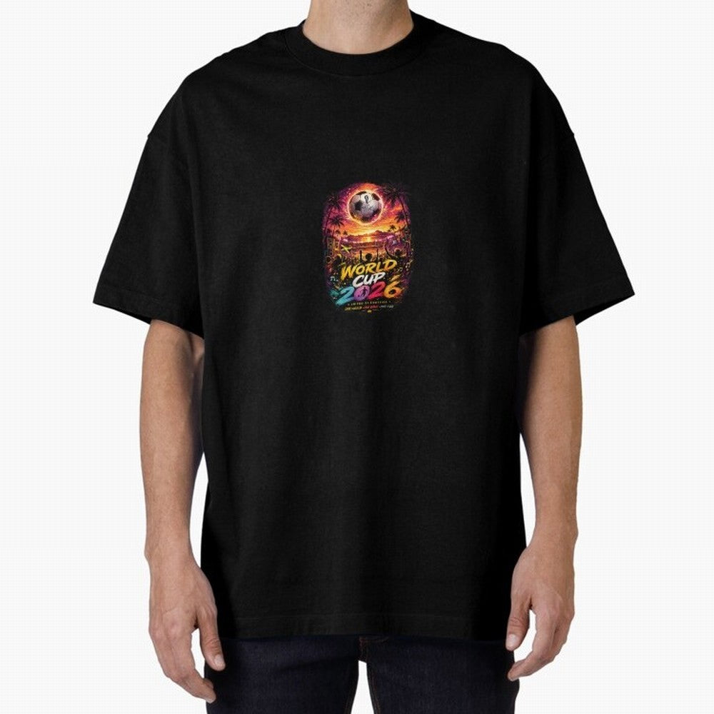 Copy of World Cup 2026 ¨C United Passion ?? | Neon Football Design Oversized T-Shirt Join Match Day Hype around FIFA World Cup 2026 USA Canada Mexico, Cristiano Ronaldo, Haaland and CR7, England, Championship Spirit, Famous Goals, Roaring Crowds