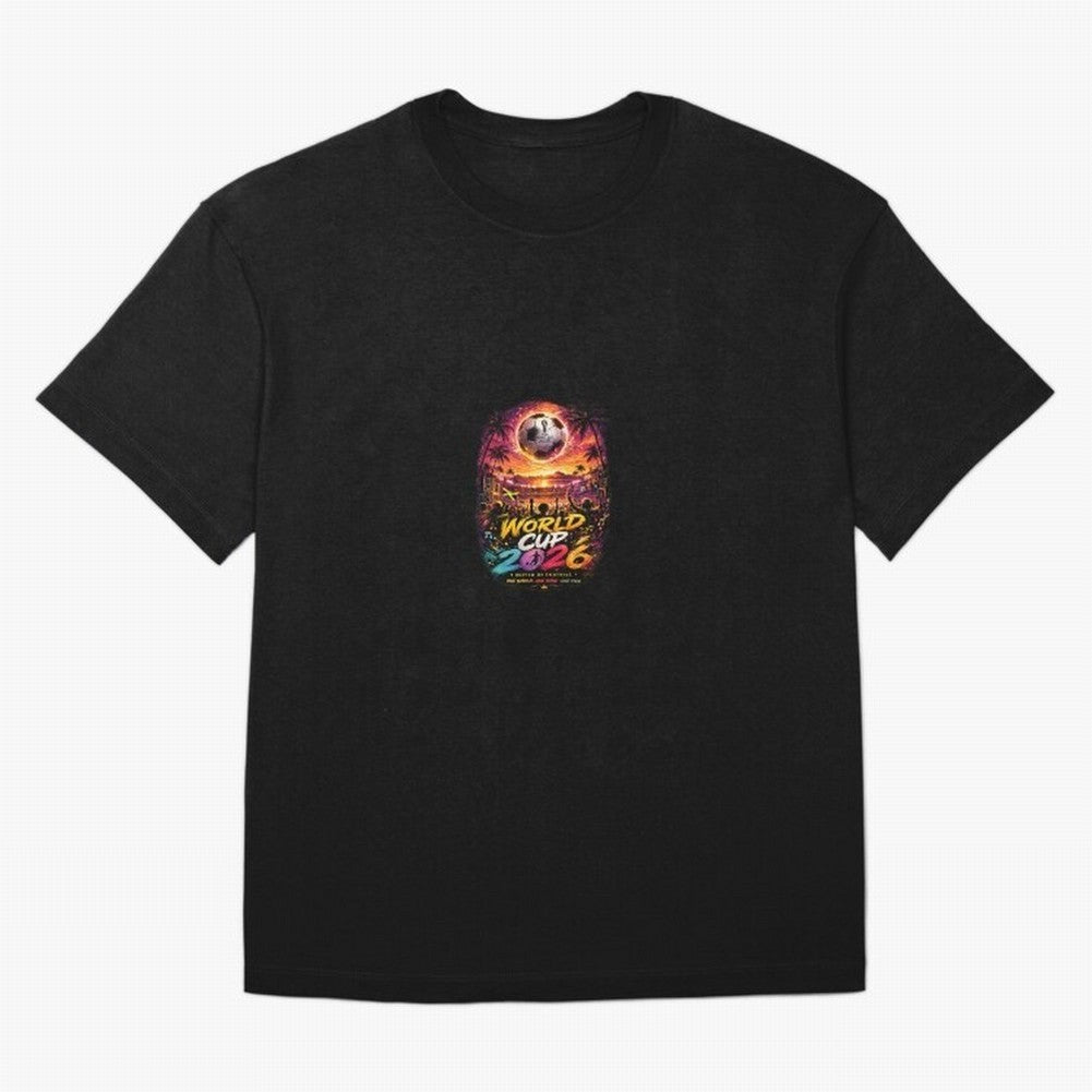 Copy of World Cup 2026 ¨C United Passion ?? | Neon Football Design Oversized T-Shirt Join Match Day Hype around FIFA World Cup 2026 USA Canada Mexico, Cristiano Ronaldo, Haaland and CR7, England, Championship Spirit, Famous Goals, Roaring Crowds