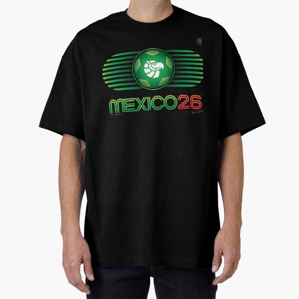 Mexico 26 World Cup Retro Logo. Autographed Oversized T-Shirt Back Your Heroes with Match Day Hype around FIFA World Cup 2026, Messi, Neymar and Mbappe, Brazil, Portugal and Argentina, Football History, Final Match Energy, Crowd Noise and Once in a