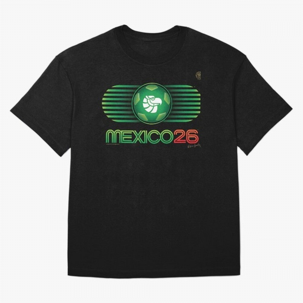 Mexico 26 World Cup Retro Logo. Autographed Oversized T-Shirt Back Your Heroes with Match Day Hype around FIFA World Cup 2026, Messi, Neymar and Mbappe, Brazil, Portugal and Argentina, Football History, Final Match Energy, Crowd Noise and Once in a