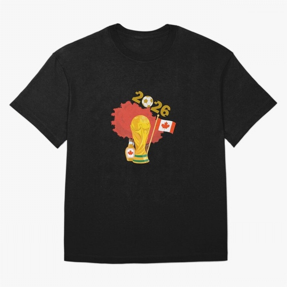 Canada 2026 Football Championship Golden Oversized T-Shirt Make the Season About FIFA World Cup 2026 for Fans of CR7 and Spain, Bringing Stadium Memories, Football Loyalty, International Chants and Championship Tradition; Great for Supporters Who