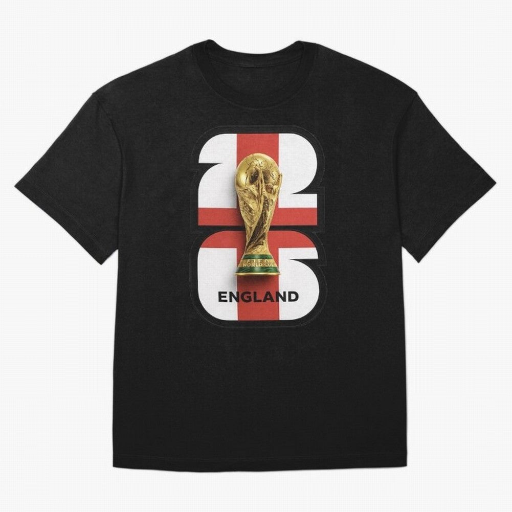 England Football World Cup 2026 - Three Lions Gold Trophy Edition Oversized T-Shirt Cheer for FIFA World Cup 2026 Filled with Mbappe and Neymar, Argentina, France and Brazil Energy, Match Day Excitement, Supporter Culture, Golden Goals and Global