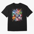 2026 Soccer World Flags USA Mexico Canada Football Paint Splash Graphic Oversized T-Shirt Elevate FIFA World Cup 2026 for Fans of Messi and Spain, Bringing Tournament Hype, Historic Matchups, Family Viewing Parties and Global Sports Pride; Ideal