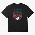 Three Nations One Game 2026 ¨C USA Canada Mexico Football Design ?????? Oversized T-Shirt Spotlight FIFA World Cup 2026 Group Stage Highlighting Haaland and Mbappe, France Energy, Game Day Rituals, Football Legends, Country Pride and the Road to