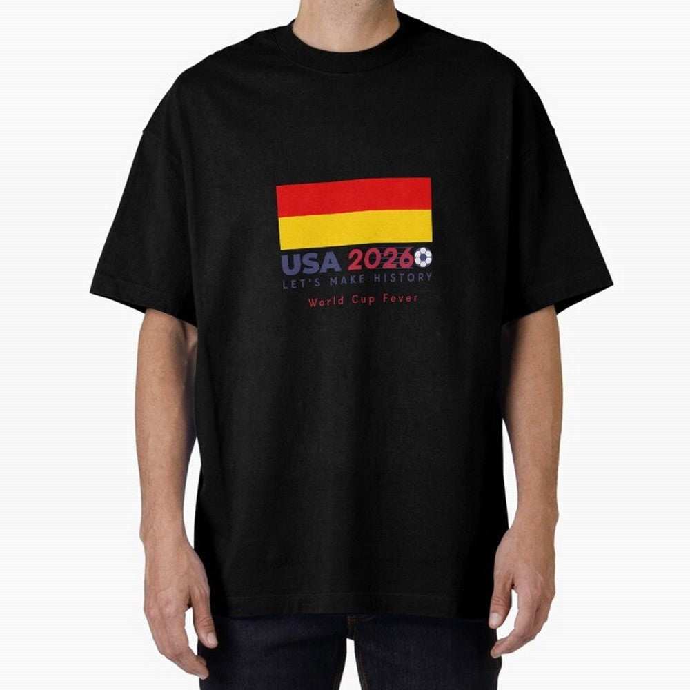 Usa 2026 World Cup Fever Americas Football. Oversized T-Shirt Join the Countdown to FIFA World Cup 2026 USA Canada Mexico Celebrating Neymar, Argentina Energy, Sports Nostalgia, International Competition, Famous Players and Unforgettable Victories;
