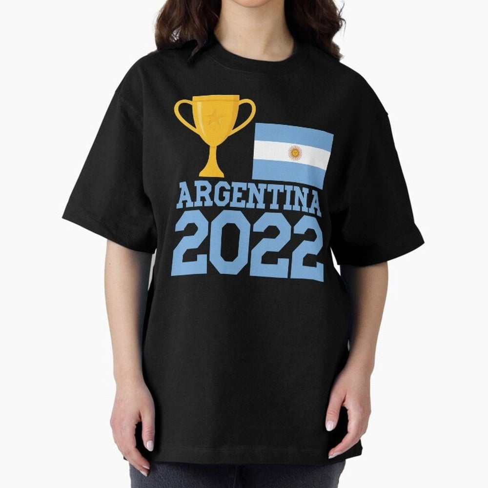 Argentina World Cup Soccer Football 2022, Argentina Soccer Jersey Argentinian Football, Argentina, Argentinian, Qatar World Cup 2022 Oversized T-Shirt Bring Supporter Culture to Match Day Hype around FIFA World Cup 2026, CR7 and Messi, Spain,