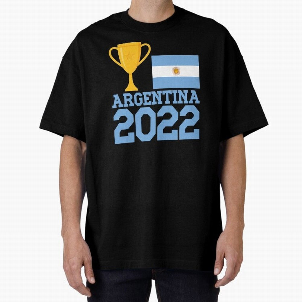 Argentina World Cup Soccer Football 2022, Argentina Soccer Jersey Argentinian Football, Argentina, Argentinian, Qatar World Cup 2022 Oversized T-Shirt Bring Supporter Culture to Match Day Hype around FIFA World Cup 2026, CR7 and Messi, Spain,