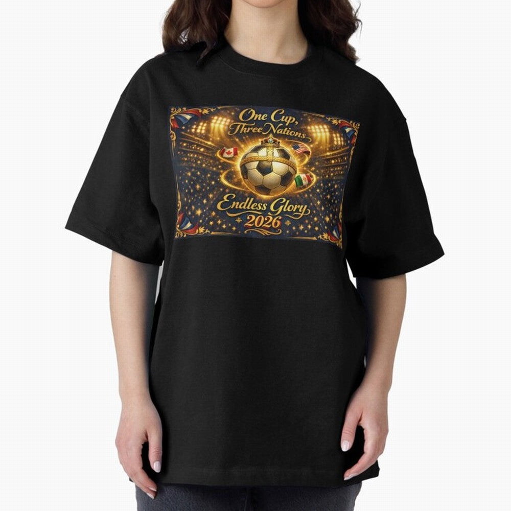 2026 World Cup Celebration inpired by renaissance art Oversized T-Shirt Feel the Heartbeat of FIFA World Cup 2026 Filled with Mbappe, Argentina and Brazil Energy, Retro Football Energy, Iconic Rivalries, Trophy Chase Drama and Stadium Atmosphere;