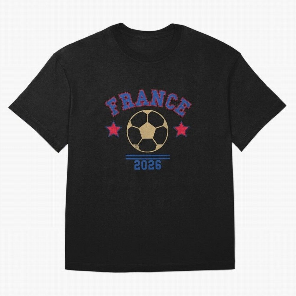 France 2026 ¡ª Vintage Soccer Tee Oversized T-Shirt Join FIFA World Cup 2026 USA Canada Mexico Spirit, with Germany, Messi, Football Festival Excitement, Trophy Ambitions, Country Rivalries and Star Player Buzz; Created for Match Day Parties,