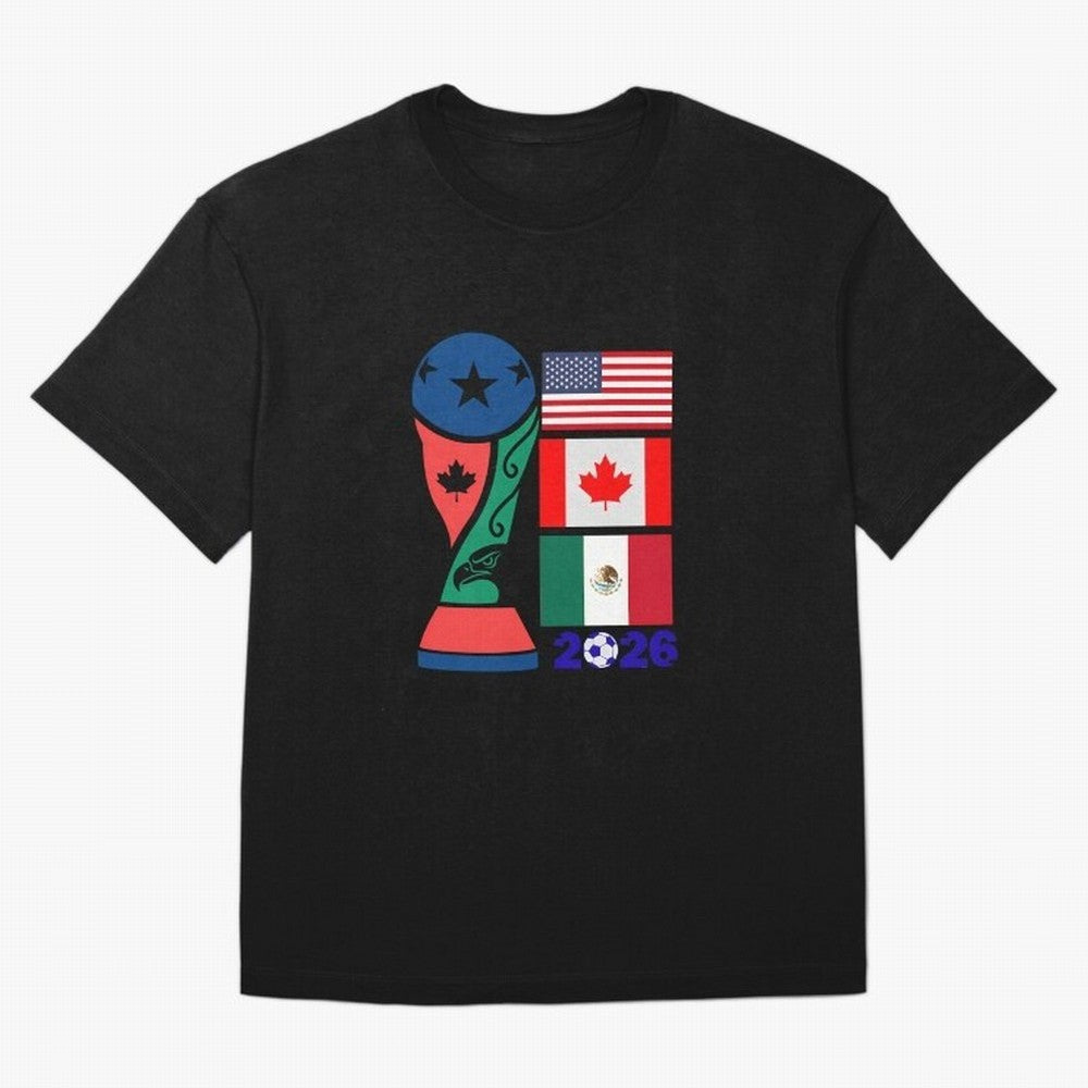 North America Football Unity 2026 Oversized T-Shirt Celebrate Fan Culture around Global Football Passion for FIFA World Cup 2026 USA Canada Mexico, Connected to Cristiano Ronaldo, Portugal, Spain and Germany, Game Day Rituals, Football Legends,