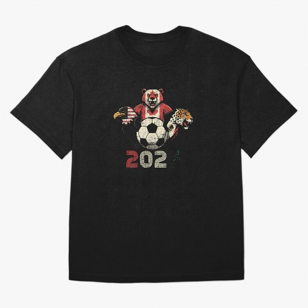 United 2026 Soccer Mascots North America Tournament T-Shirt_83157189 Oversized T-Shirt Bring World Football Passion into FIFA World Cup 2026 Group Stage for Fans of Mbappe and Portugal, Bringing Champion Mindset, Group Stage Buzz, Knockout Tension
