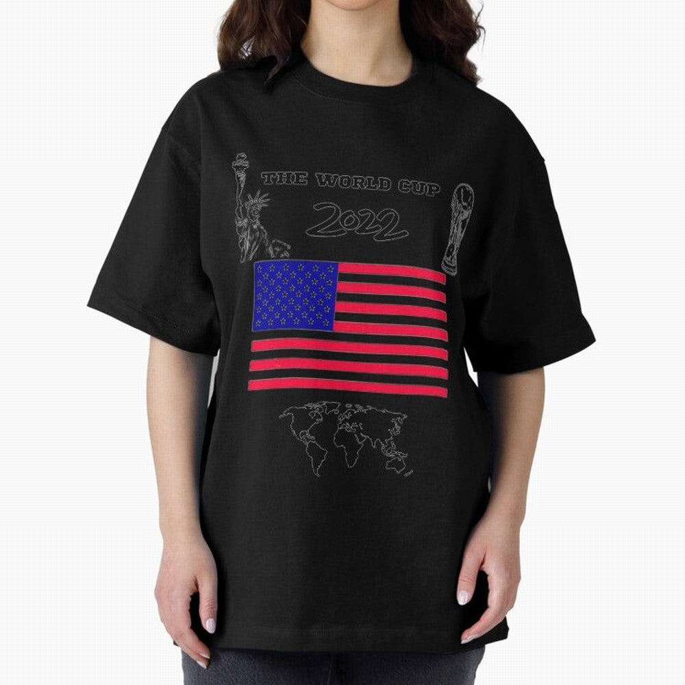 T-shirt for World cup, USA Oversized T-Shirt Refresh Match Day Hype around FIFA World Cup 2026 Group Stage, CR7 and Messi, Spain and Netherlands, Champion Mindset, Group Stage Buzz, Knockout Tension and Passionate Fan Culture; Created for Match Day