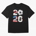 2026 North America Football Massive Event Soccer Ball Oversized T-Shirt Carry Global Football Passion for FIFA World Cup 2026 USA Canada Mexico, Centered on CR7, Spain, Soccer Culture, Superstar Moments, National Team Dreams and Competitive Fire;