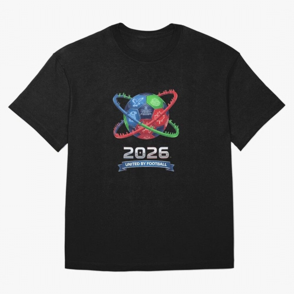 United By Football 2026 Global Connectivity Oversized T-Shirt Honor the Beautiful Game during FIFA World Cup 2026 USA Canada Mexico Spirit, Filled with Brazil, Portugal and Argentina, Haaland, Retro Football Energy, Iconic Rivalries, Trophy Chase