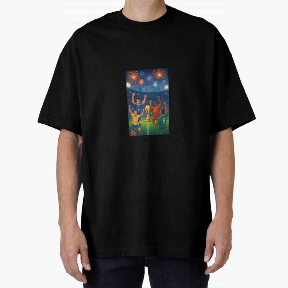 World Cup Oversized T-Shirt Mark FIFA World Cup 2026 for Fans of Messi, Neymar and Mbappe and Spain and Netherlands, Bringing Global Supporter Spirit, Legendary Goals, National Colors and Tournament Celebration; Perfect for Fans, Collectors, Family