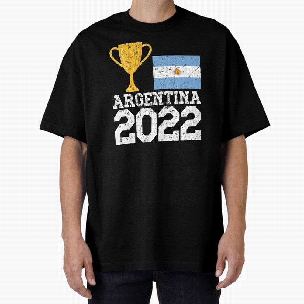 Argentina World Cup Soccer Football 2022, Argentina Soccer Jersey Argentinian Football, Argentina, Argentinian, Qatar World Cup 2022 Oversized T-Shirt Support the Legends of Global Football Passion for FIFA World Cup 2026, with Neymar, Haaland and