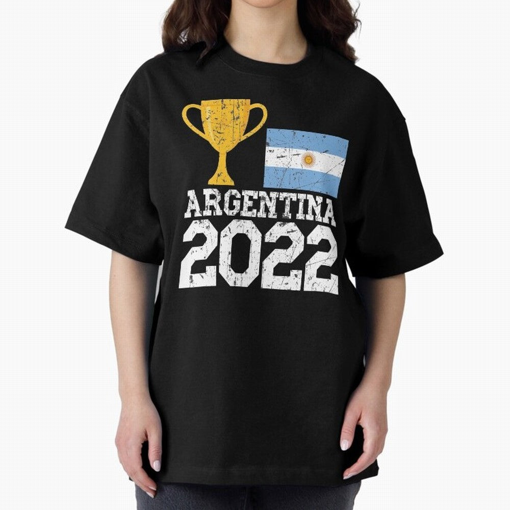 Argentina World Cup Soccer Football 2022, Argentina Soccer Jersey Argentinian Football, Argentina, Argentinian, Qatar World Cup 2022 Oversized T-Shirt Support the Legends of Global Football Passion for FIFA World Cup 2026, with Neymar, Haaland and