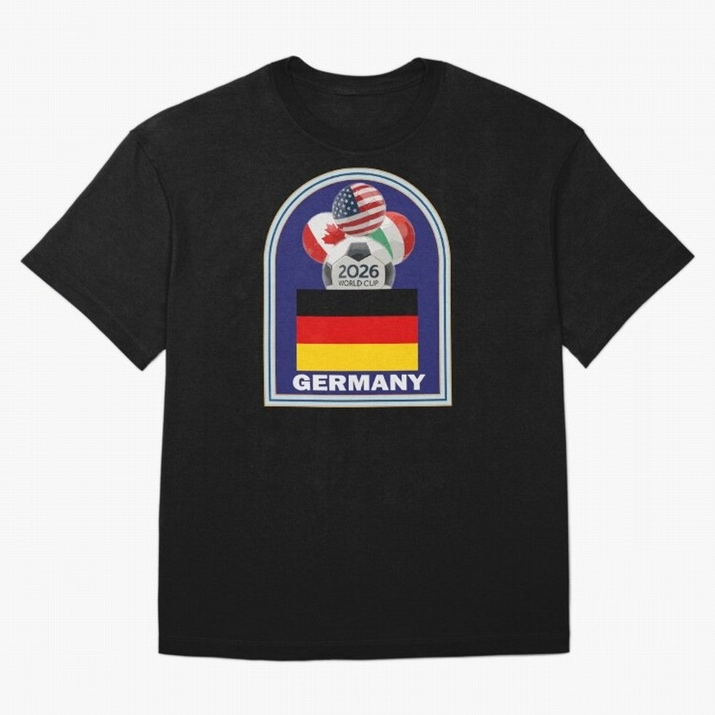 Germany 2026 Soccer T-shirt Oversized T-Shirt Turn Up for FIFA World Cup 2026 USA Canada Mexico with Messi, Neymar and Mbappe, Argentina and Brazil Energy, Classic Soccer Heritage, Championship Pressure, Fan Loyalty and International Pride; Made