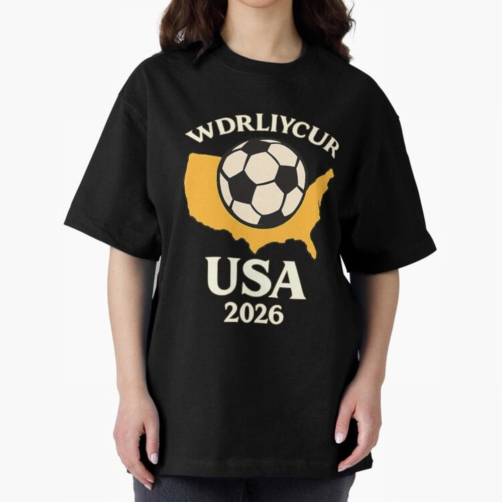 World Cup 2026 USA Soccer Fan T-Shirt Oversized T-Shirt Show Up for the Glory of Match Day Hype around FIFA World Cup 2026 Group Stage, Cristiano Ronaldo, Haaland and CR7, Netherlands, Football Passion, Legendary Performances, Festival Vibes and