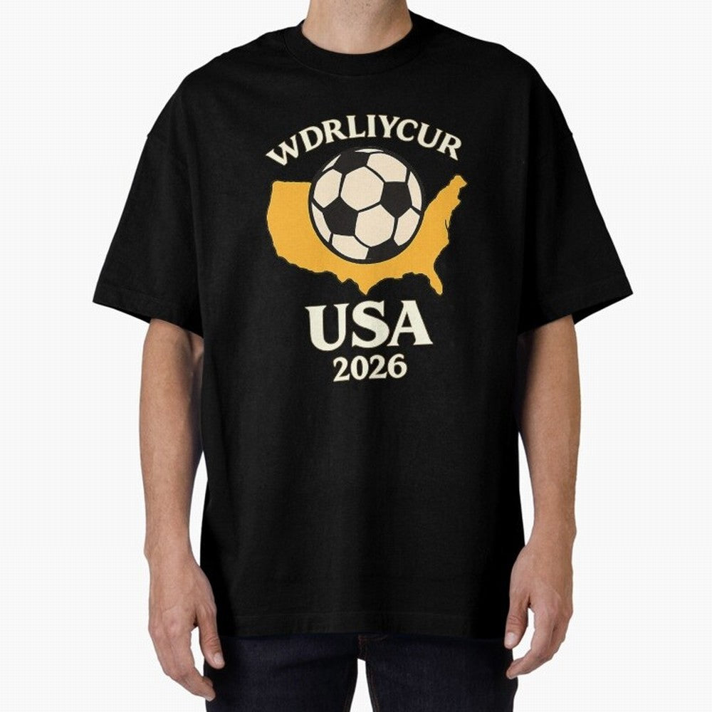World Cup 2026 USA Soccer Fan T-Shirt Oversized T-Shirt Show Up for the Glory of Match Day Hype around FIFA World Cup 2026 Group Stage, Cristiano Ronaldo, Haaland and CR7, Netherlands, Football Passion, Legendary Performances, Festival Vibes and