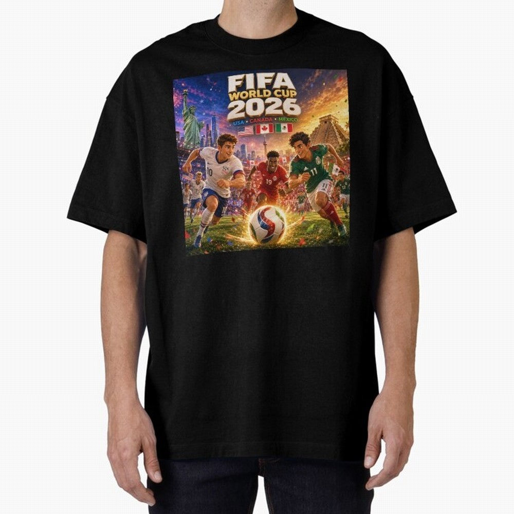 North America Football Festival 2026 #football 2026 Oversized T-Shirt Celebrate the Next Chapter of FIFA World Cup 2026 Group Stage Connected to Messi, France and Portugal Energy, Stadium Memories, Football Loyalty, International Chants and