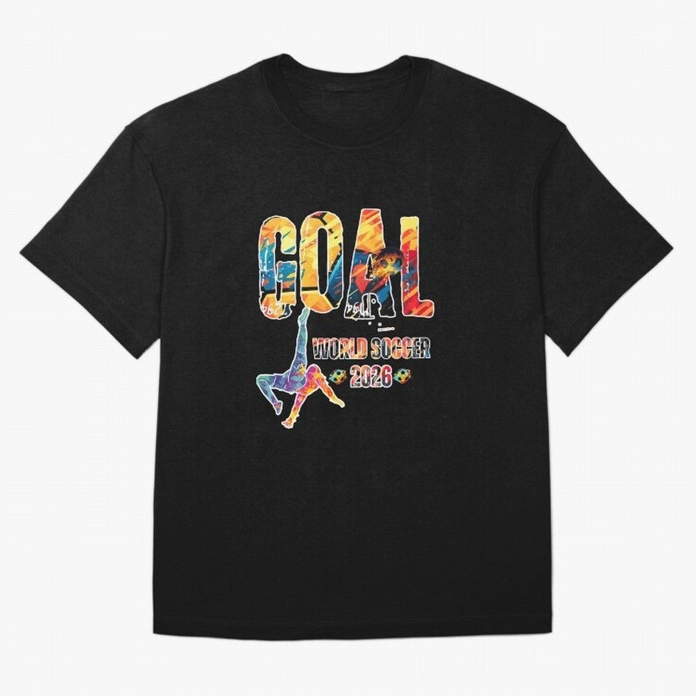 Goal World Soccer Championship 2026 Oversized T-Shirt Show Love for Legendary Goals in FIFA World Cup 2026 Spirit, Capturing England and Germany, CR7, Sports Nostalgia, International Competition, Famous Players and Unforgettable Victories; Perfect