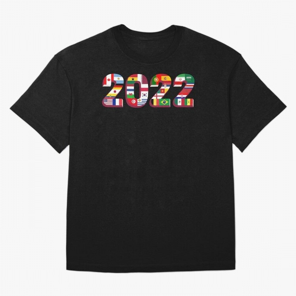 All the 32 Teams that Played in 2022 in Qatar for Football Fans Oversized T-Shirt Embrace FIFA World Cup 2026 Group Stage for Fans of Neymar and Portugal, Spain and Germany, Bringing Goal Celebration Energy, Supporter Heritage, Football Icons and