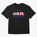 2026 North America Soccer World Tour - USA Mexico Canada Oversized T-Shirt Showcase the FIFA World Cup 2026 Group Stage Journey through Haaland and Mbappe Highlights, Brazil, Portugal and Argentina Pride, Stadium Chants, National Pride, Trophy
