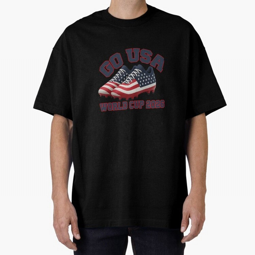 Go Usa. Usa 2026 World Cup 2026 World Cup Soccer Usa Soccer Usa Men Oversized T-Shirt Embrace FIFA World Cup 2026 with Mbappe and Neymar, Spain Energy, Sports Nostalgia, International Competition, Famous Players and Unforgettable Victories; Made