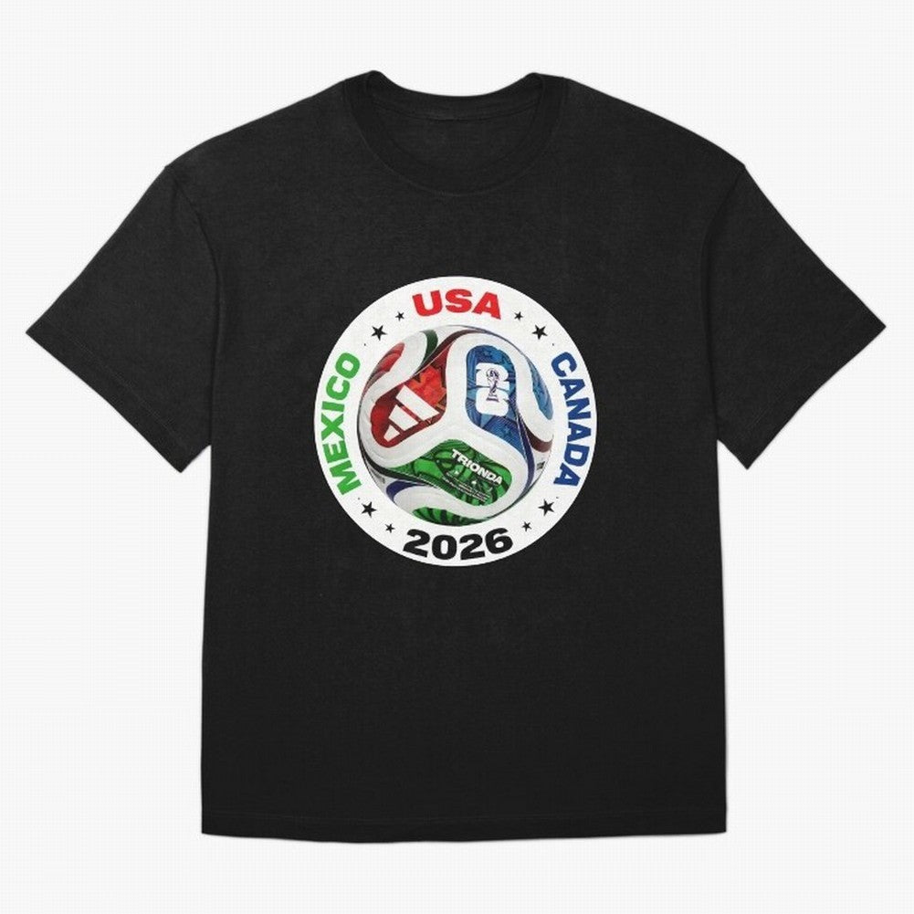 Trionda 26 Soccer Ball - North America 2026 Football Art Oversized T-Shirt Fuel the Hype around FIFA World Cup 2026 Filled with Messi, CR7 and Mbappe, England Energy, Fan Favorite Moments, National Team Passion, Big Match Drama and Soccer History;