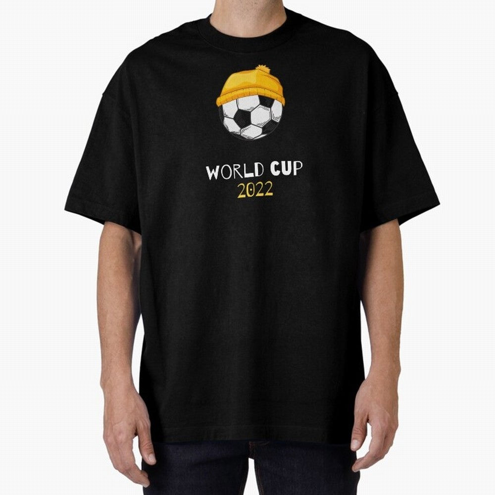World Cup 2022 Qatar Oversized T-Shirt Embrace Global Football Passion for FIFA World Cup 2026 Group Stage, Featuring Cristiano Ronaldo, Argentina, Worldwide Fan Energy, Dramatic Goals, Stadium Lights and Championship Celebrations; Great for Watch