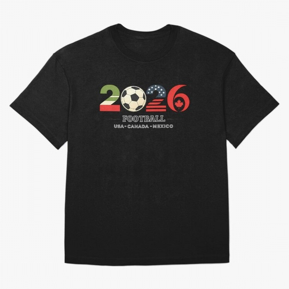 Football 2026 Usa Canada Mexico Oversized T-Shirt Turn Football Passion into Global Football Passion for FIFA World Cup 2026, Featuring Messi, CR7 and Mbappe, Portugal, Worldwide Fan Energy, Dramatic Goals, Stadium Lights and Championship