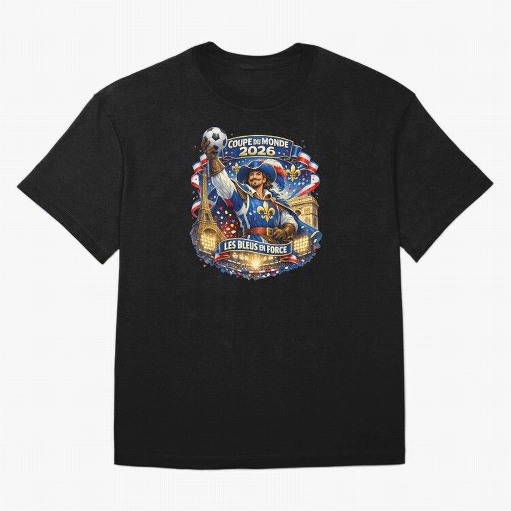 France World Cup 2026 Supporter Oversized T-Shirt Feel the Trophy Chase of FIFA World Cup 2026 USA Canada Mexico for Fans of Messi and Brazil, Portugal and Argentina, Bringing Vintage Soccer Flavor, Modern Football Stars, National Flags and Final
