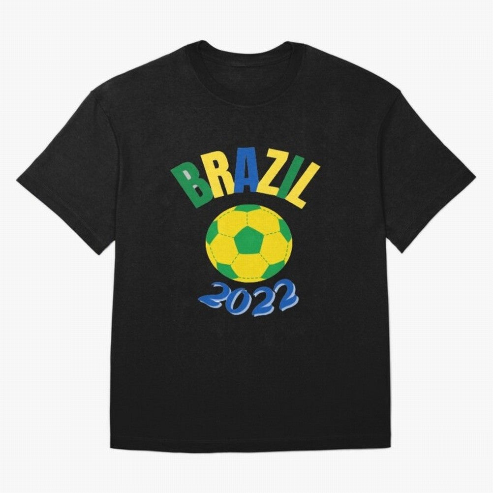 Brazil FIFA world cup 2022 T shirt Oversized T-Shirt Feel FIFA World Cup 2026 Spirit, Featuring England and Germany, Haaland, Championship Spirit, Famous Goals, Roaring Crowds and International Football Unity; Great for Supporters Who Love
