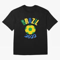 Brazil FIFA world cup 2022 T shirt Oversized T-Shirt Feel FIFA World Cup 2026 Spirit, Featuring England and Germany, Haaland, Championship Spirit, Famous Goals, Roaring Crowds and International Football Unity; Great for Supporters Who Love