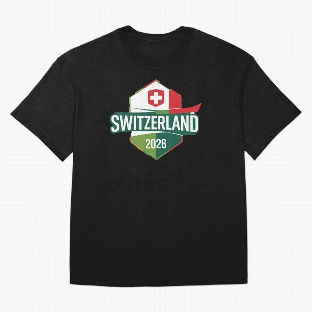 Switzerland WC2026 Oversized T-Shirt Celebrate the Biggest Stage of FIFA World Cup 2026 USA Canada Mexico for Fans of Cristiano Ronaldo and Argentina, Bringing Game Day Rituals, Football Legends, Country Pride and the Road to the Final; Perfect for