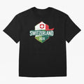 Switzerland WC2026 Oversized T-Shirt Celebrate the Biggest Stage of FIFA World Cup 2026 USA Canada Mexico for Fans of Cristiano Ronaldo and Argentina, Bringing Game Day Rituals, Football Legends, Country Pride and the Road to the Final; Perfect for