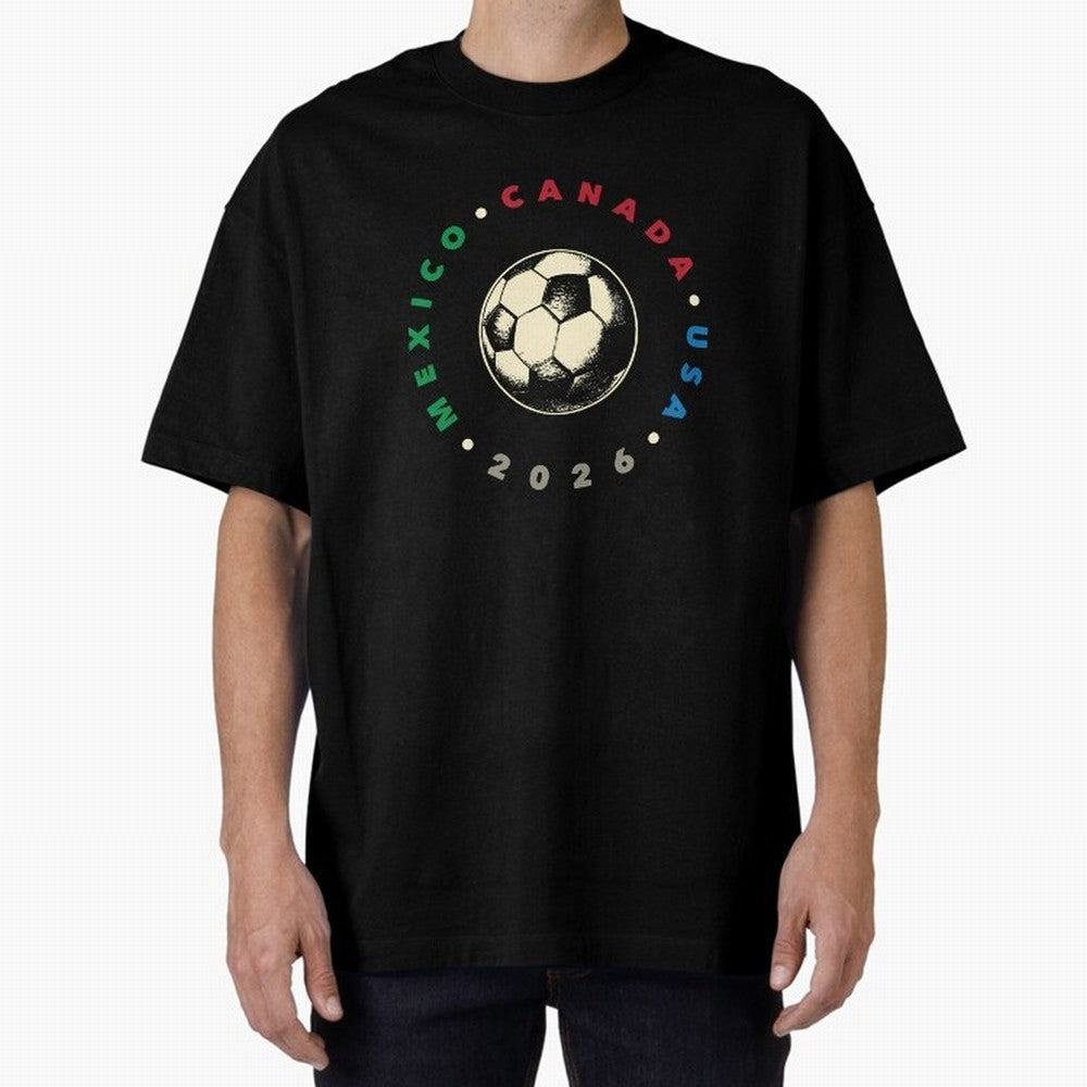 World Cup 2026 T-Shirt_36679031 Oversized T-Shirt Celebrate the Magic of Match Day Hype around FIFA World Cup 2026 USA Canada Mexico, Messi, CR7 and Mbappe, France and Portugal, Fan Favorite Moments, National Team Passion, Big Match Drama and