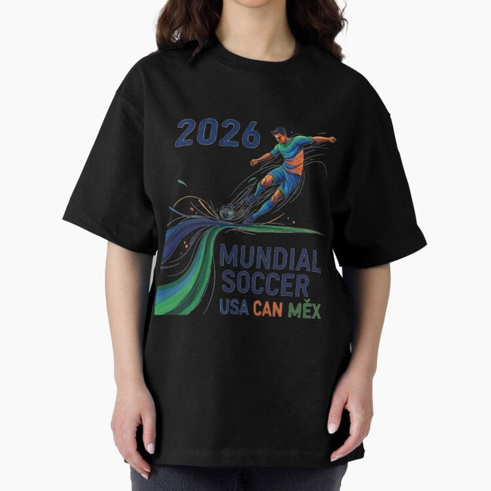 Triangular Goal Art 2026 Oversized T-Shirt Bring Supporter Culture to Match Day Hype around FIFA World Cup 2026, Neymar, Haaland and Cristiano Ronaldo, England and Germany, Football Festival Excitement, Trophy Ambitions, Country Rivalries and Star