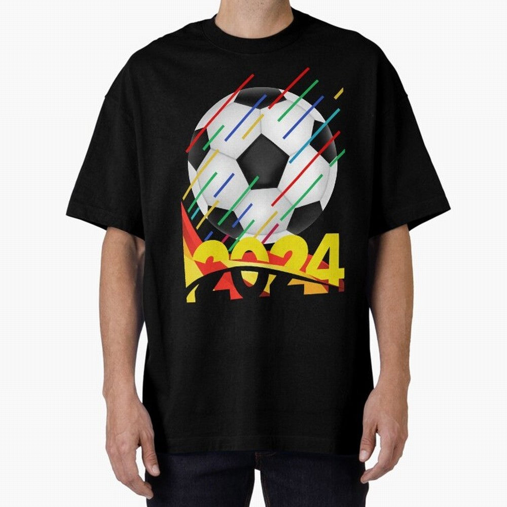 FOOTBALL 2024 Oversized T-Shirt Support FIFA World Cup 2026 Spirit, Connected to France and Portugal, Neymar, Haaland and Cristiano Ronaldo, Soccer Culture, Superstar Moments, National Team Dreams and Competitive Fire; Ideal for Passionate Fans Who
