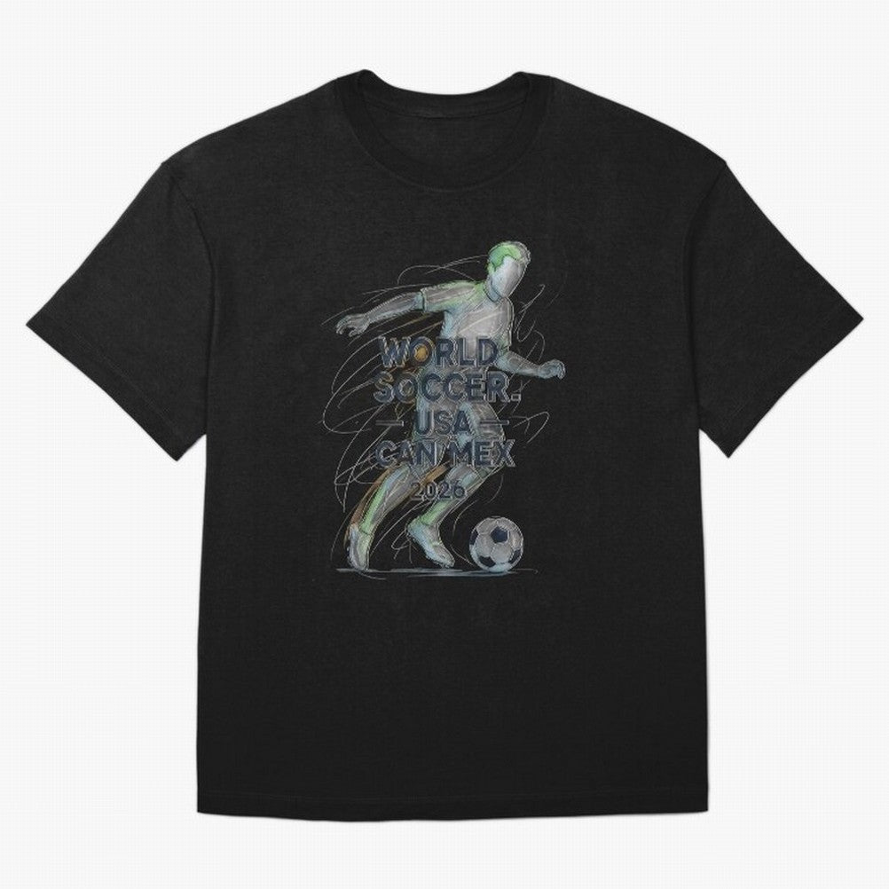 Triumphant Kick 2026 Oversized T-Shirt Join the Global Buzz around FIFA World Cup 2026 USA Canada Mexico Driven by Haaland and Mbappe, England, France and Netherlands Energy, Worldwide Fan Energy, Dramatic Goals, Stadium Lights and Championship