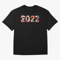 Flags of the 32 Teams that Played in Qatar in 2022 for Football Fans Oversized T-Shirt Bring Retro Soccer Energy to FIFA World Cup 2026 USA Canada Mexico Spirit, Connected to Spain and Netherlands, CR7, Tournament Hype, Historic Matchups, Family