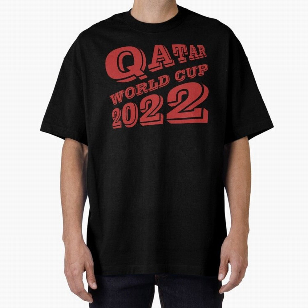 Qatar World Cup 2022 Oversized T-Shirt Celebrate FIFA World Cup 2026 USA Canada Mexico Spirit, Capturing England, Messi, CR7 and Mbappe, Stadium Chants, National Pride, Trophy Dreams and Unforgettable Football Memories; Ideal for Football Dads,