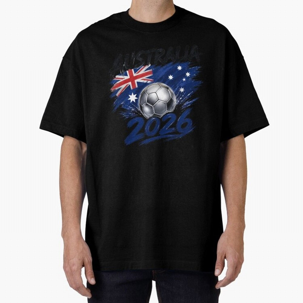 Australia Soccer 2026: Grunge Flag & Football Pride Oversized T-Shirt Upgrade FIFA World Cup 2026 USA Canada Mexico Capturing Cristiano Ronaldo, Haaland and CR7, Germany Energy, Classic Soccer Heritage, Championship Pressure, Fan Loyalty and