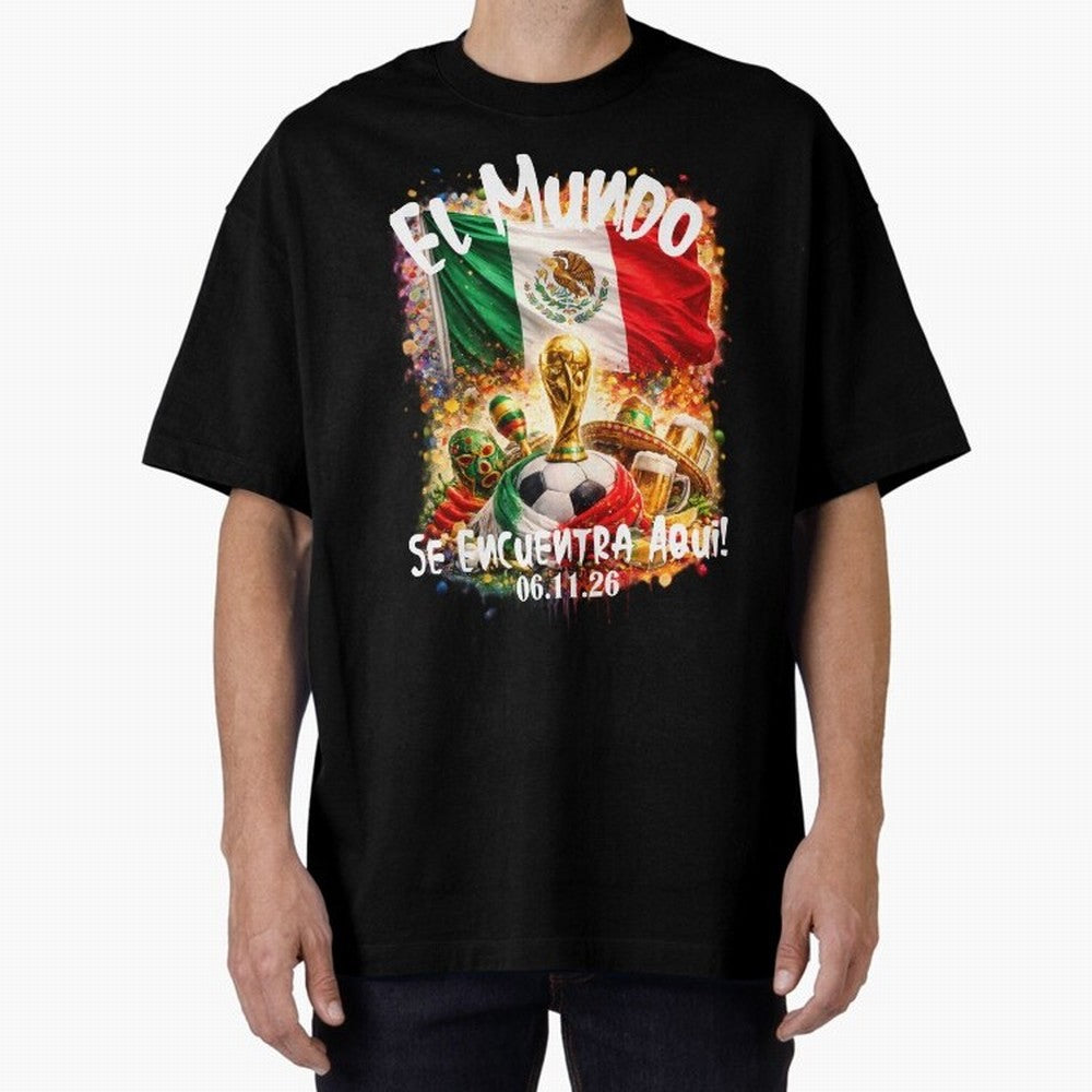 World Cup 2026 Oversized T-Shirt Bring a Champion Mindset to FIFA World Cup 2026 Group Stage Spirit, Highlighting Argentina, France and Brazil, Haaland and Mbappe, Championship Spirit, Famous Goals, Roaring Crowds and International Football Unity;
