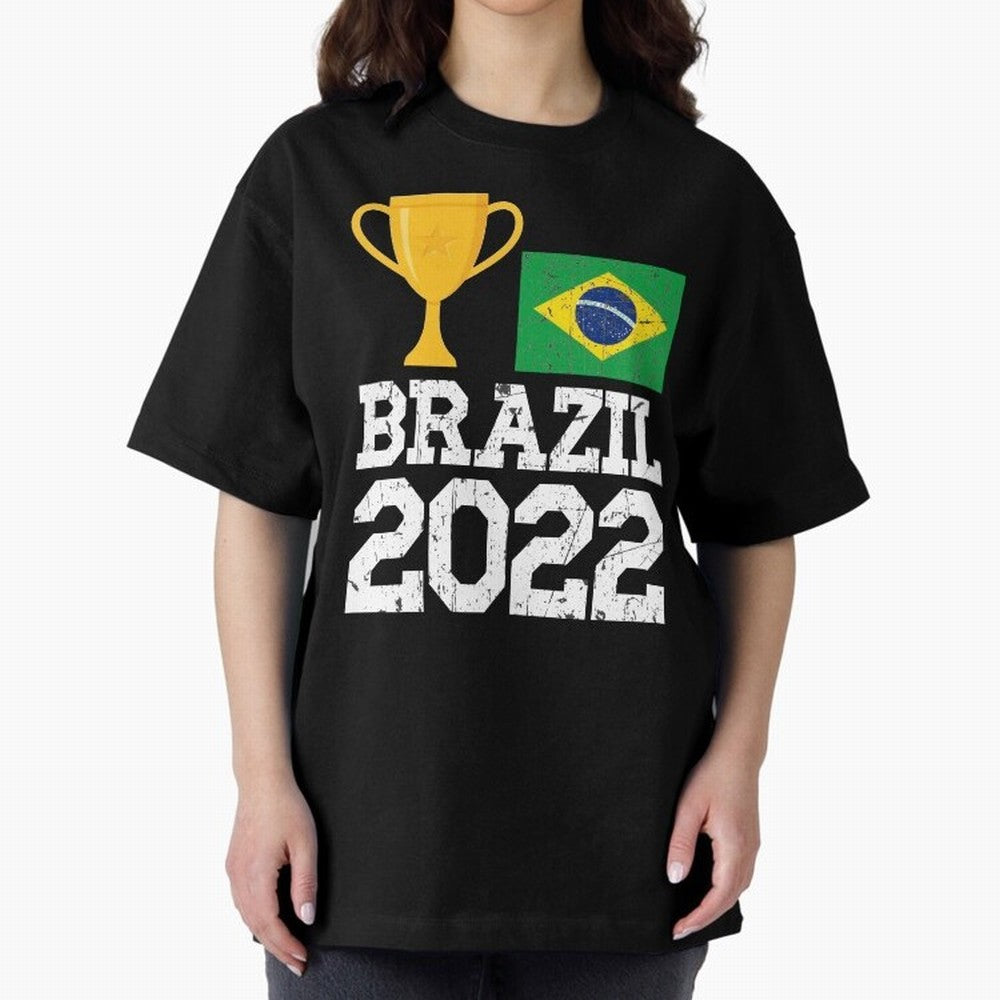 Brazil Soccer Team Fan Football Brazilian Flag 2022 T-Shirt - Brazil T shirt Soccer - Brazil Flag Vintage - Brazilian Oversized T-Shirt Wear the Spirit of Global Football Passion for FIFA World Cup 2026 USA Canada Mexico, Centered on Messi and