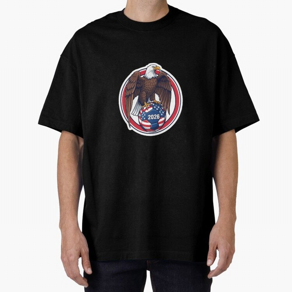 Usa Eagle Soccer 2026 American Pride Football Oversized T-Shirt Represent Fans Who Live for FIFA World Cup 2026 USA Canada Mexico Spirit, Built around Argentina and Brazil, Haaland, Fan Favorite Moments, National Team Passion, Big Match Drama and