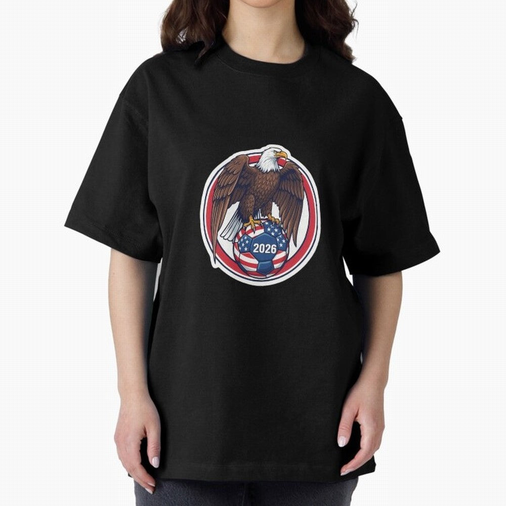 Usa Eagle Soccer 2026 American Pride Football Oversized T-Shirt Represent Fans Who Live for FIFA World Cup 2026 USA Canada Mexico Spirit, Built around Argentina and Brazil, Haaland, Fan Favorite Moments, National Team Passion, Big Match Drama and